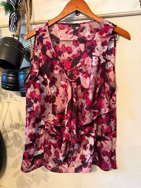 Anne Klein Pink  Floral tank blouse